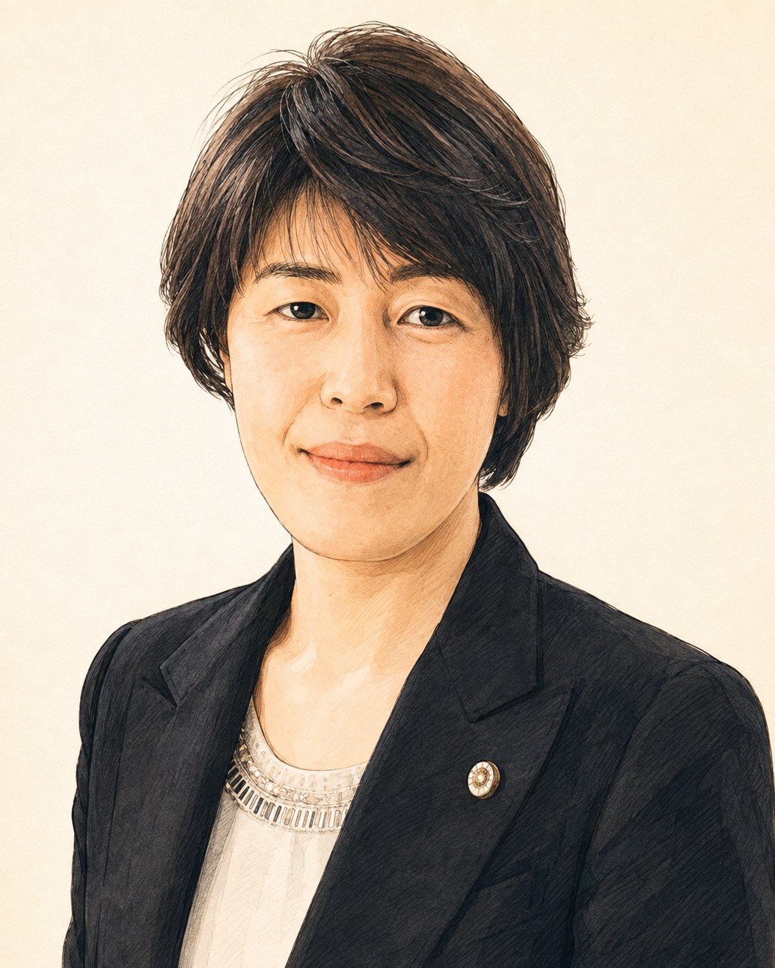 弁護士 竹内有希の肖像イラスト