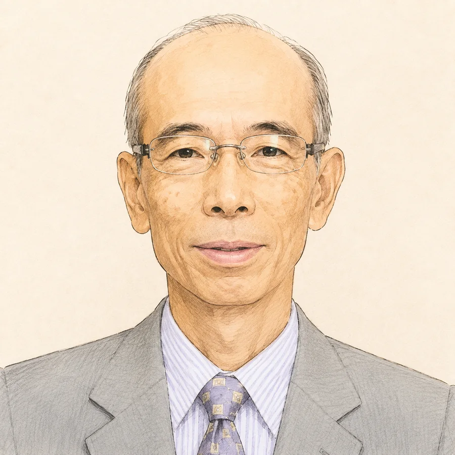 守屋 哲夫さんの漫画風肖像