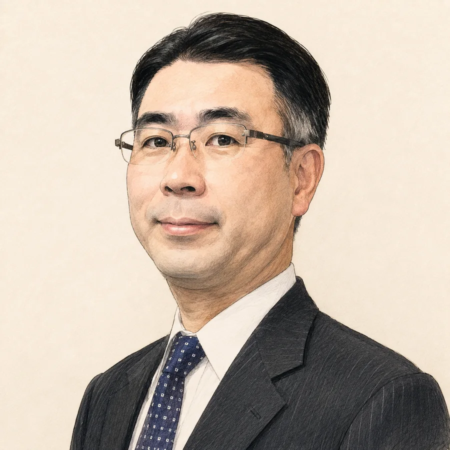 野村 元俊さんの漫画風肖像