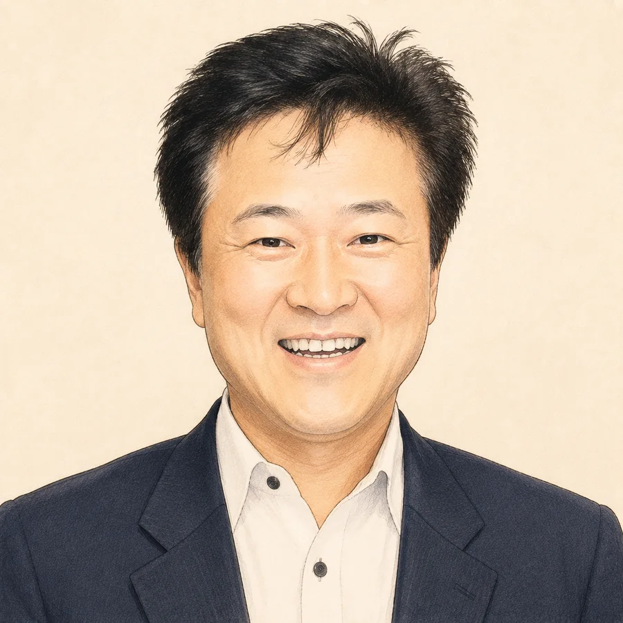 鳥山 昌則さんの漫画風肖像